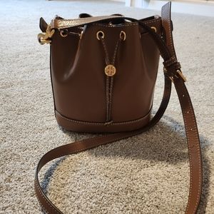 Tory Burch brown bucket bag